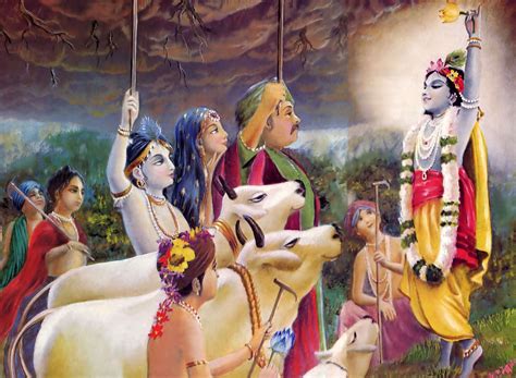   Krishna Lifting Mount Govardhan - Una Historia de Devoción y un Juego de Escala Monumental!